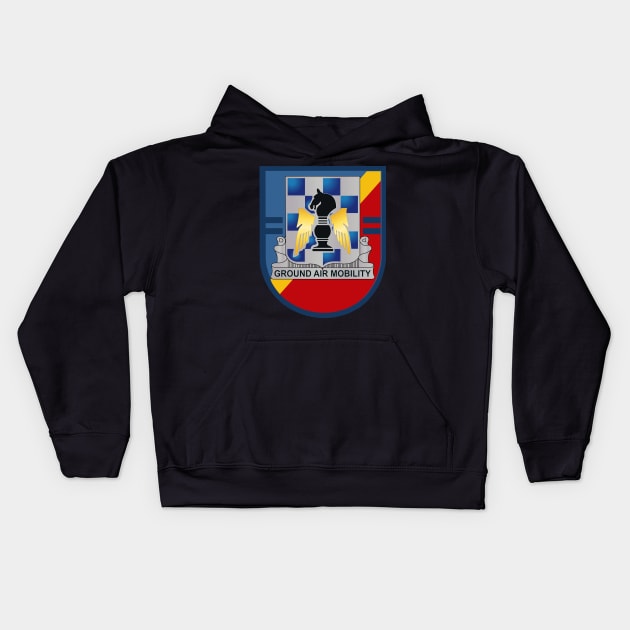 2nd AHBn 82nd CAB - 82nd Airborne Flash w DUI wo Txt v1 Kids Hoodie by twix123844